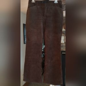 Moda International The Christie Fit Brown Suede Pants